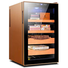 WSKFC Cigar Humidor Elettrico del Dispositivo di Raffreddamento Dual-Core di refrigerazione ospitare Fino a 400 sigari, 2.47 Cubic Ft (Oro)