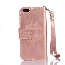 Bear Village® Cover per Apple iPhone SE/iPhone 5 5s, Anti Graffio Custodia in Pelle con TPU Interno, Alta qualità iPhone SE/iPhone 5 5s Cover con Chiusura Magnetica, Oro Rosa