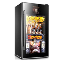 Armadietto per Vino freestanding, Porta in Vetro temperato LCD a Doppio Strato in Acciaio Inossidabile con Display LCD, casa/Bar