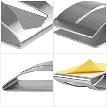 JUHONNZ Porta Asciugamani Autoadesivo,2 PCS Gancio Porta Asciugamani Ganci Portasciugamani in Acciaio Inox a Parete Porta Asciugamani Adesivo per Bagno Cucina e Porta