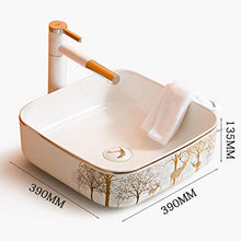 Lavabi- Lavabo in Ceramica Bagno per la casa Lavabo Art Basin personalità Creativa Europea sopra Il lavabo (Colore : A, Dimensioni : 390 * 390 * 135)