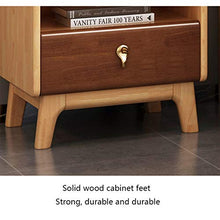 FEANG Tavolo da Comodino in Legno Tavolo Comodino da Comodo, tavolino con cassetti e Ripiani per stoccaggio Aperto per Piccoli spazi e Camera da Letto