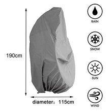 CCAN Fodera per Sedia sospesa da Patio, Fodera per Sedia Cocoon-Egg, Fodera Protettiva per mobili da Giardino in Tessuto Oxford Resistente Resistente all'Acqua con Coulisse Orlo Elastico per Sedia