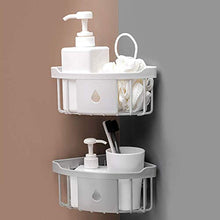 Mensole portaoggetti da bagno in plastica da parete Portaoggetti da cucina Portaoggetti angolare per shampoo e gel doccia