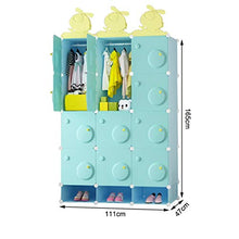 Guardaroba Bambini Semplice Panno di plastica Assemblea Armadio Economico Semplice Letto Moderna Armadio XINYALAMP (Color : B)