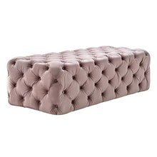 XZPENG Moretta Velluto Imbottito ottomano/Panca con Pulsante Profonda Trapunto, Legno Solido Telaio, Quadrato, Moderno |Contemporary Design (Color : Black)