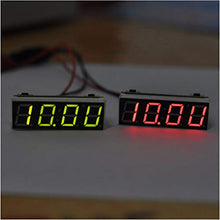 Modulo di tensione della temperatura dell'orologio digitale, modulo di tensione della temperatura dell'orologio digitale 3 in 1 Mini voltmetro termometro per auto Arduino elettronico fai da te (rosso)