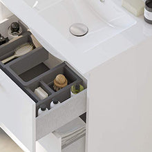 Randalsa Mobile Nexo 80 cm | Bianco | 81 x 81 x 46 cm | Mobile con 2 cassetti + lavabo in Ceramica