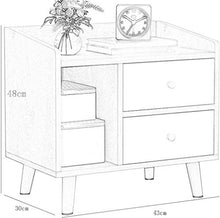 Comodino tavolino Solid Gambe Comodino Legno Cabinet 2-cassetti Cadere Moderno Semplice Camera Semplice Governo di immagazzinaggio Cassetti (Color : A)