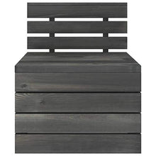 vidaXL Set Divani da Giardino su Pallet 5 pz Legno Pino Grigio Scuro