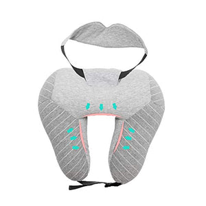 HXY Cuscino per Il Sonno in granello di Schiuma, Che Supporta Comodamente la Testa, Il Collo e Il Mento, Cuscini per aeroplani, Maschera per Gli Occhi Portatile, Adatto per Autobus, Treno o a casa