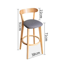 Sgabelli da bar in legno, con schienale Soggiorno Soggiorno Sgabello Casa con poggiapiedi Lounge Chair High Sgabelli da pranzo Sgabelli da bar Sedie da bar Colazione Bar Contacanze Cucina