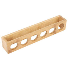 Portabottiglie per vino Portabicchieri in vetro Porta desktop in legno Singola 6 Bottiglie Portabottiglie Portabicchieri Espositore Organizzatore(32.8 x 6 x 5.5cm)