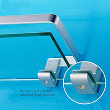 BNyszwj Mensola Bagno in Alluminio Mensola in Vetro temperato Rettangolo a Parete Mensola in Cromo Lucido (Taglia : 80cm)