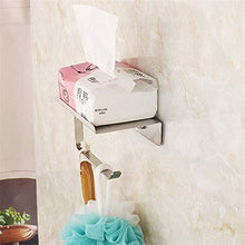 Gancio bagno cucina Portarotolo for WC con ripiano for telefono Supporto da parete in acciaio inossidabile Adesivo Bagno Bagno Distributore di carta for hotel Rotolo di tessuto Appendiabiti Gancio per