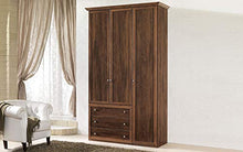 Dafne Italian Design Armadio a 3 Ante battenti. Effetto Noce (cm. 148 x 55 x 251h)