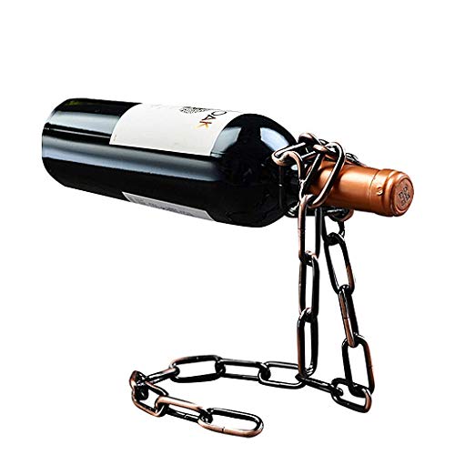 AYCPG Bottiglie del Supporto del Metallo di Bottiglia della Catena del Vino Magico Floating Wine imbottigliatore Holder galleggiamento di Illusione cremagliera Rack Stand del Vino lucar