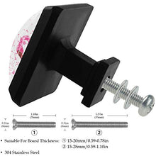 Fenicottero rosa 3 PCS Pomelli per Porta, Pomolo per Mobile, Pomelli per Mobili con Viti, Maniglia per Armadietto, Pomelli per Porta, Pomelli per Cassetti per Porta, Armadio, Cassetto e Credenza