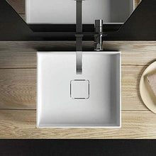 Relax Design"Serie L" lavabo quadrato da appoggio - dimensioni 42 x 42 cm in"Luxolid", bianco