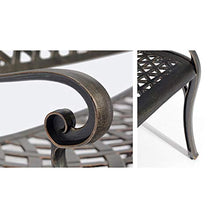 XLOO 40 Pollici, panchina da Giardino Parco Patio, panchina da Giardino in Metallo Decorativo in Alluminio, mobili da Giardino, Alluminio Spesso, Super portante per Portico Anteriore, Cortile, balco