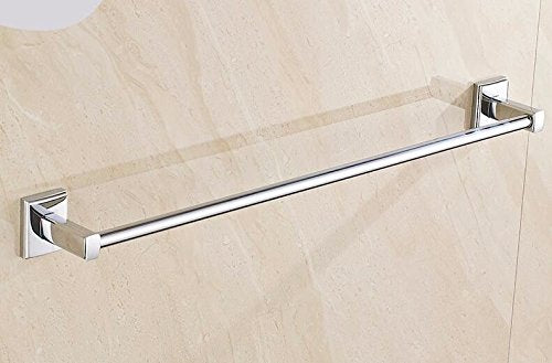 MBYW Portasciugamani Moderno Alto carico Portasciugamani Elegante da Bagno Mensola portaoggetti Portasciugamani, a Parete, Senza punzonatura, Supporto per Bagno, palo Singolo Argento 60 * 5 cm
