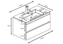 Badplaats B.V. Mobili da Bagno Angela 80cm Rovere - Armadio mobiletto lavabo Mobili Armadietto