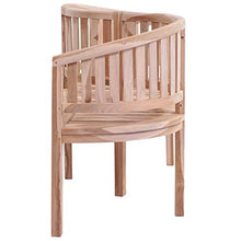 Tidyard Panchina da Giardino dalla Forma a S in Legno Massello di Teak 120 x 51 x 85 cm