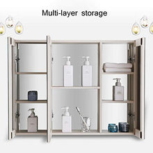 Armadietto Specchio, Armadietto Armadietto Specchiato, Armadi Bianchi Lucidi, Mobili Bagno con Specchio 3 Ante