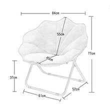 RENJUN- Sedia Pieghevole Moon con Schienale Comoda Poltrona Telaio in Acciaio Ideale for Dormitorio Balcone Interno Ed Esterno Verde 77 × 84 × 52 Cm