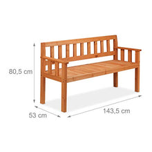Relaxdays Panchina da Giardino, 3 Persone, Panca da Esterno, Balcone & Terrazza, HLP 80,5 x 143,5 x 53 cm, Arancione