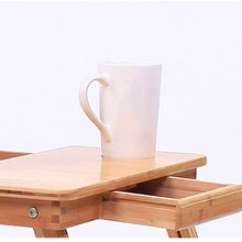 KANJJ-YU - Tavolino pieghevole per computer portatile, in legno massello, pieghevole, semplice e moderno, colore primario, 80 x 40 x 43 cm