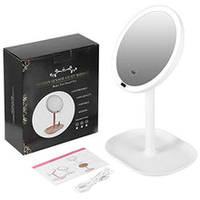 Haofy Specchio per il trucco Specchio per il trucco con luci, ingrandimento 10X, specchio per il trucco illuminato, doppia alimentazione, specchio per il trucco LED portatile
