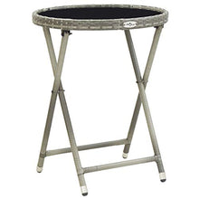 SKM Set da Bistrot da Giardino 3 pz in Polyrattan e Vetro Grigio (34.5kg)