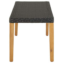 VidaXL - Panca da giardino, 80 cm, in resina intrecciata, colore: Nero