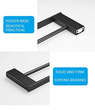 Doppio portasciugamani Bagno Doccia Organizzazione, portasciugamani spazzolato SUS 304 finitura acciaio inossidabile, accessorio bagno montato a parete, nero, lungo 40 cm