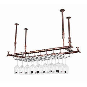 AT Organizzare Cucina Bicchieri Wine Rack, Sotto L'Armadietto Calici Rack, Supporto Di Vetro Del Vino Del Metallo Dell'Organizzatore Di Immagazzinaggio, Cabinet/Cucina/Bar, Brown/Commer
