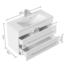 Mobile bagno Mars 800 SlimLine con specchio a LED antracite satinato