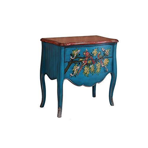 Zhengowen Cassettiera Dipinto Due cassetti Cabinet Camera di Legno Solido Multi-cassetto gabinetto Retro cassetto Ingresso Gabinetto Governo di immagazzinaggio Retro Credenza Industriale