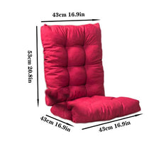 Yzzlh - Cuscino per sedia a dondolo da giardino, con imbottitura spessa e imbottita, per sedile auto, con schienale per viaggio, colore: rosso