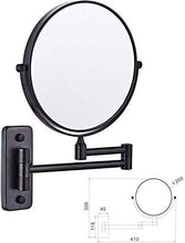 SYue Specchio per Il Trucco, 3X / 1X Specchio da Parete con ingrandimento, Specchio da Parete Nero da 8 Pollici a Due Lati orientabile e Pieghevole Specchi da Bagno da appoggio