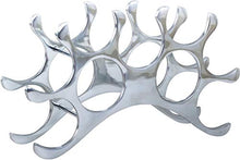 Brubaker Rack per Vino in Metallo Portabottiglie da Tavolo o da banco - 42 x 25 x 10,5 cm - 1,2 kg - Portabottiglie per Vino per 9 Bottiglie Supporto per Vino Deco Silver