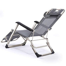 CCAN Sedia a sdraio Lettini da giardino e reclinabili Lettino da giardino Sedie pieghevoli da ufficio grigie con cuscino in tessuto per spiaggia coperta Patio Giardino Campeggio esterno gambe quadrate