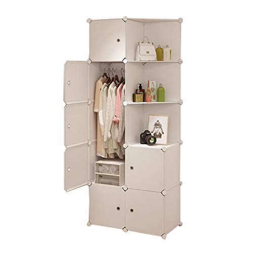 Locker Divide-Grid Armadio Armadio Hanging in Camera Noleggio Angoli Rimovibili di Archiviazione di Vestiti di Plastica Home Camera Dormitorio 75X47X183CM MUMUJIN
