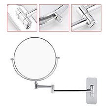 WEHOLY Specchio da Parete Specchio da Parete per Trucco da Barba Specchio da Parete allungabile Pieghevole Girevole da Bagno Specchio Rotondo ingranditore, 8 Pollici Ingrandimento 10X Ottone