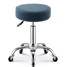 SXRDZ Gambe Chair Sgabello su rotelle, Nail Sgabello con PU Grigio Sedile pelle sintetica, Altezza regolabile 45-55 cm, peso 160 Kg supportati, regolabile girevole di rotolamento Sgabello for Massaggi