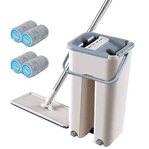 SSAYY Spray Mop Mocio E Secchio Magici Automatici A Pressione Piatta Evitare Il Lavaggio delle Mani Panno di Pulizia in Microfibra Cucina Pavimento in Legno Mop Lazy Fellow