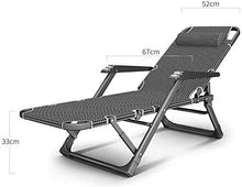 Lanxing Reclining Pieghevole Lounger Portatile Sdraio da Spiaggia Sedia Pieghevole Campo Sedia terrazze con Angolo Regolabile for Beach Garden Patio
