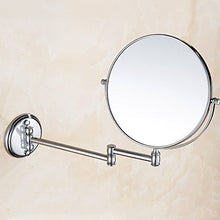 HTDZDX Specchio per Trucco Pieghevole per Bagno/Specchio per medicazione telescopico bifacciale/Specchio per Bellezza Argento