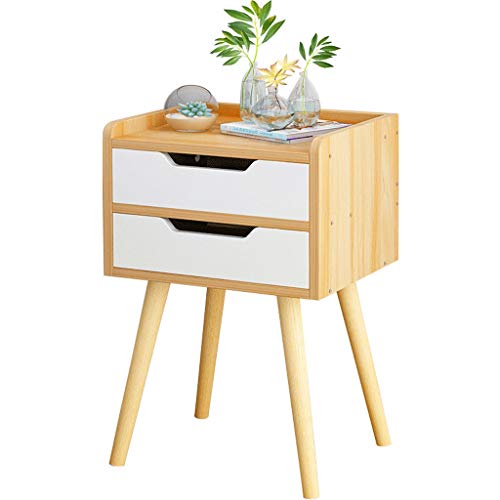 Yyqx Comodino Nordic Piede Alto Comodino Comodino in Legno con cassetto dell'organizzatore Governo di immagazzinaggio Moda Mini Desk Mobili Camera da Letto Comodini Letto