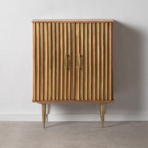 DenZZO - Armadio in legno naturale 2 ante oro